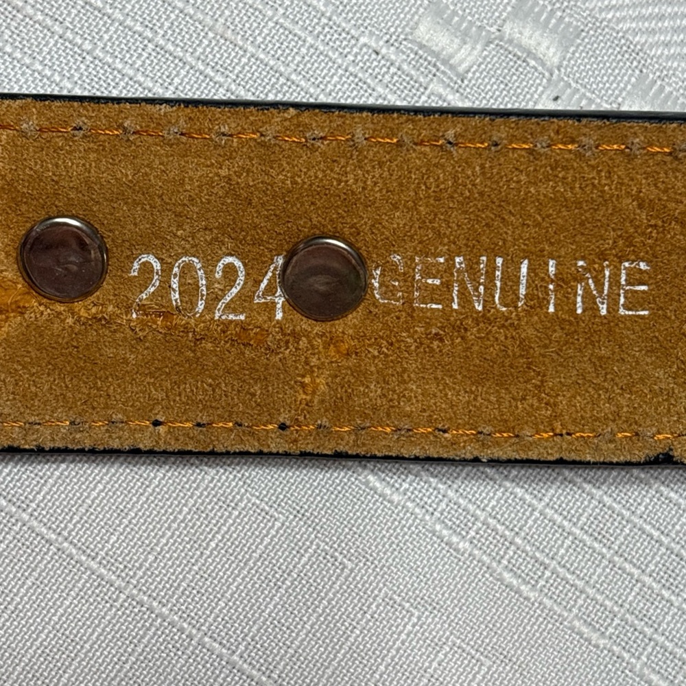 Genuine Leather Womens Western Belt  Casual Jeans Belts- Black Size 36 - Picture 5 of 7